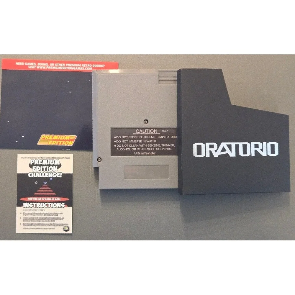 Oratorio NES Nintendo Premium Edition CIB Complete Homebrew Game Clean